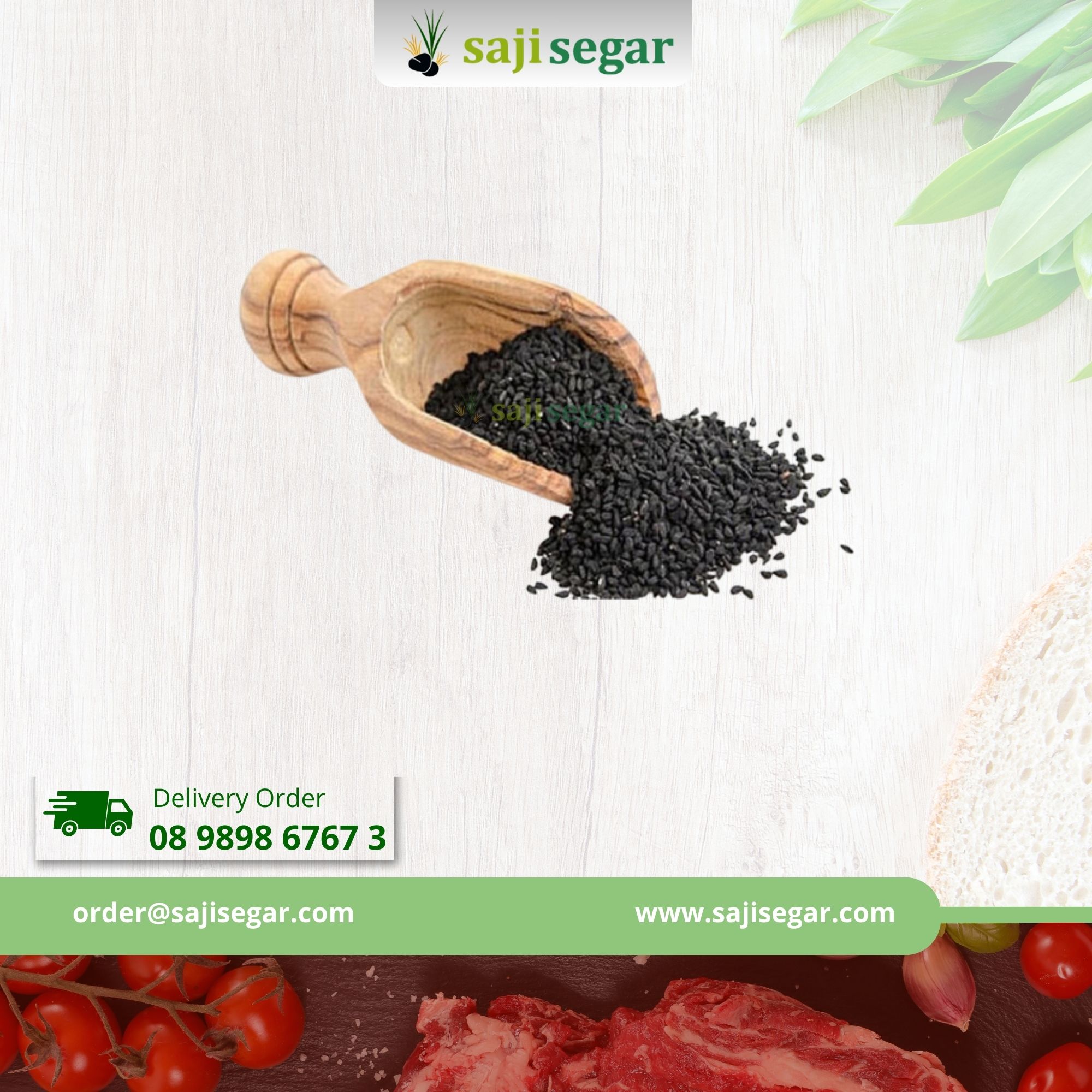 Jinten Hitam | Jintan Hitam | Hattabussauda | Black Cumin 50g - Biji 100gram
